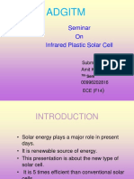 Adgitm: Seminar On Infrared Plastic Solar Cell