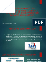 Técnicas Formativas Técnicas de Formación y Su Aporte