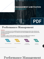 Performance Management and Motivation