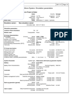 Stand Alone System: Simulation Parameters