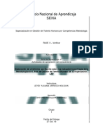 ACTIVIDAD 17 INFORME POR ESCRITO Indicadores Por Fases de La Metodología en El Área de Gestión de Talento Humano.