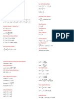 Math Fomulas