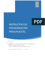 Instructivo de Programación Presupuestal