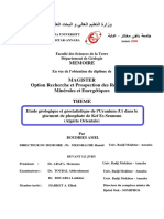 Etude Géologique Et Géostatistique de L'uranium (U) Dans Le Gisement de Phosphate de Kef Es Sennoun PDF