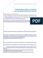 Plantilla para Elaborar El Formulario 300 para Las Declaraciones Del IVA Durante 2019