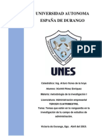 Metodologia de La Investigacion I