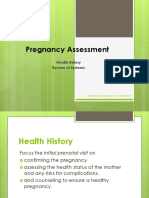 Pregnancy Assessment Health History ROS