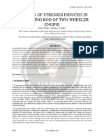 Analysis of Stresses Induced in Connecting Rod of Two Wheeler Engine