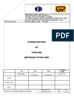 Hydrotesting of Pipeline