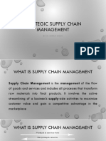 Strategic Supply Chain Managemnet 