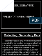 Consumer Behavior: Presentation By: Nishar