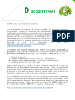 Tipos de Ecosistemas y Servicios Ecosistémicos