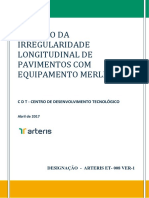 ME Medição Da Irregularidade Longitudinal de Pavimentos Com Equipamento MERLIN