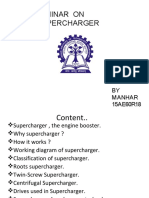 Seminar On Supercharger: BY Manhar 15AE60R18