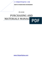 Purchasing and Materials Management