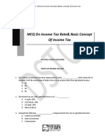 Chapter 1 MCQs On Income Tax Rates and Basic Concept of Income Tax