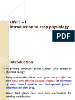 Crop Physiology - Unit 1