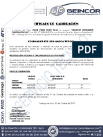 Certificado de Calibracion de Colimador