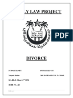 Family Law Project: Submitted By: Submitted To