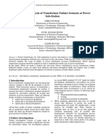 Root-Cause Analysis of Transformer Failure Scenario at Power Sub-Station