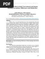 Operational Risk in Both Conventional and Islamic Banking Perceptions: Differences and Similarities