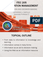 ITEC 205 Information Management: Information and Decision Making