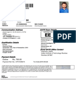 18 Oct 1993 Male SC: Communication Address GATE Exam Details