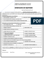 Baptismal Form-Certificate Crystal Amoto