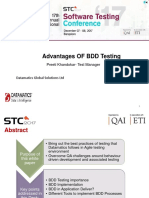 Advantages of BDD Testing STC 2017 Regional Round