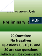 The Environment Quiz: Preliminary Round