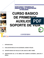 CURSO BASICO DE PRIMEROS AUXILIOS Y SOPORTE DE VIDA Version 4 Horas Editado