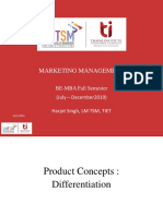 Marketing Management: BE-MBA Fall Semester (July - December2019) Harjot Singh, LM TSM, TIET