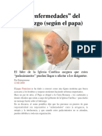 15 Enfermedades Del Liderazgo Papa Francisco