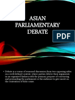 Parliamentary Debate Format