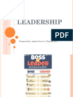 Leadership: Prepared By: Ammi Grace L. Ramos, LPT