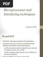 Microprocessor and Interfacing Techniques: Lecture # 05