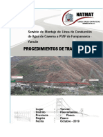 Procedimientos de Trabajo Montaje Línea de Conducción