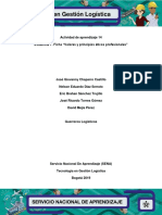 Actividad 14 Evidencia 7 Ficha Valores y Principios Éticos Profesionales