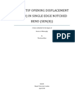 Crack Tip Opening Displacement (Ctod) in Single Edge Notched Bend (Sen (B) )