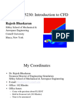 MAE 4230/5230: Introduction To CFD: Rajesh Bhaskaran