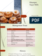 Dhampur Sugar Mills: Prepared By: Swapnil Bhave PGDM-2158 Batch F2