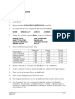 Clait Unit 4 Spreadsheets Exercise 4: Name Breakfast Lunch Dinner Total