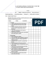 Questionnaire Research Math Anxiety and Self-Efficacy