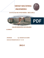 Laboratorio de Fisica Ii Calor Especifico de Los Solidos