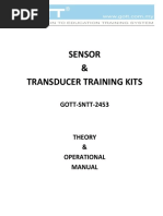 Theory and Experimental Manual For Sensor and Transducer Training Kits