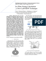 Orifice Plate Sizing Calculation Using A New Labview Technique