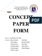 Concept Paper Form: Tarlac National High School Senior High School Department San Roque, Tarlac City