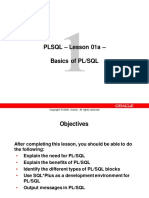 Lesson 01a - Basics of PLSQL