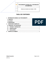 Procedimiento Control de La Información Documentada