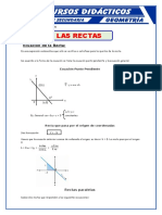 La Recta Geometría Analítica para Quinto (Separata)